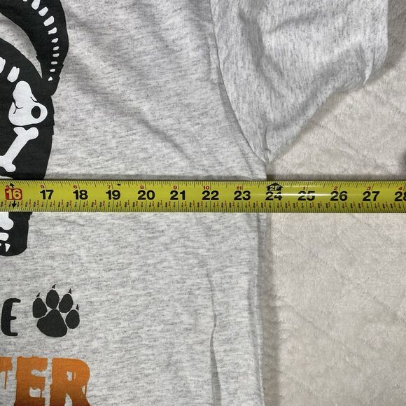 Women's Sz XL Skeleton Cat T-Shirt "Nevermind the Witch Beware of the Meownster - Picture 5 of 5